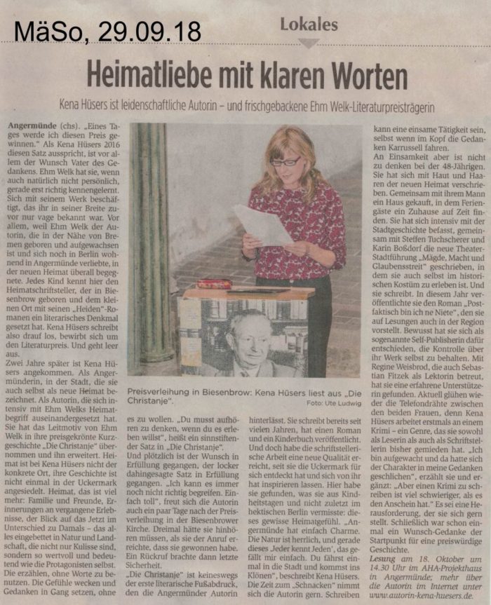 Ehm-Welk-Literaturpreis 2018